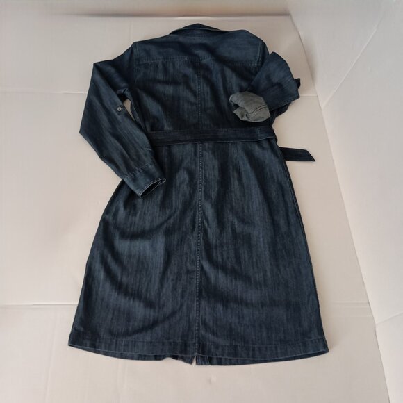 Talbot’s Knee Length Denim Coastal Cowgirl Normcore Shirt Dress Woman’s Size 6 - Picture 9 of 11